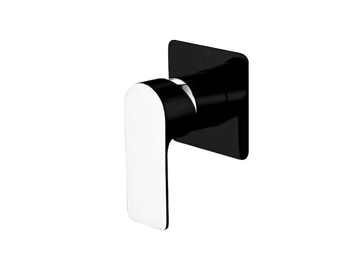 SLW1-BC-Sleek-Wall-Mixer-Black-Chrome